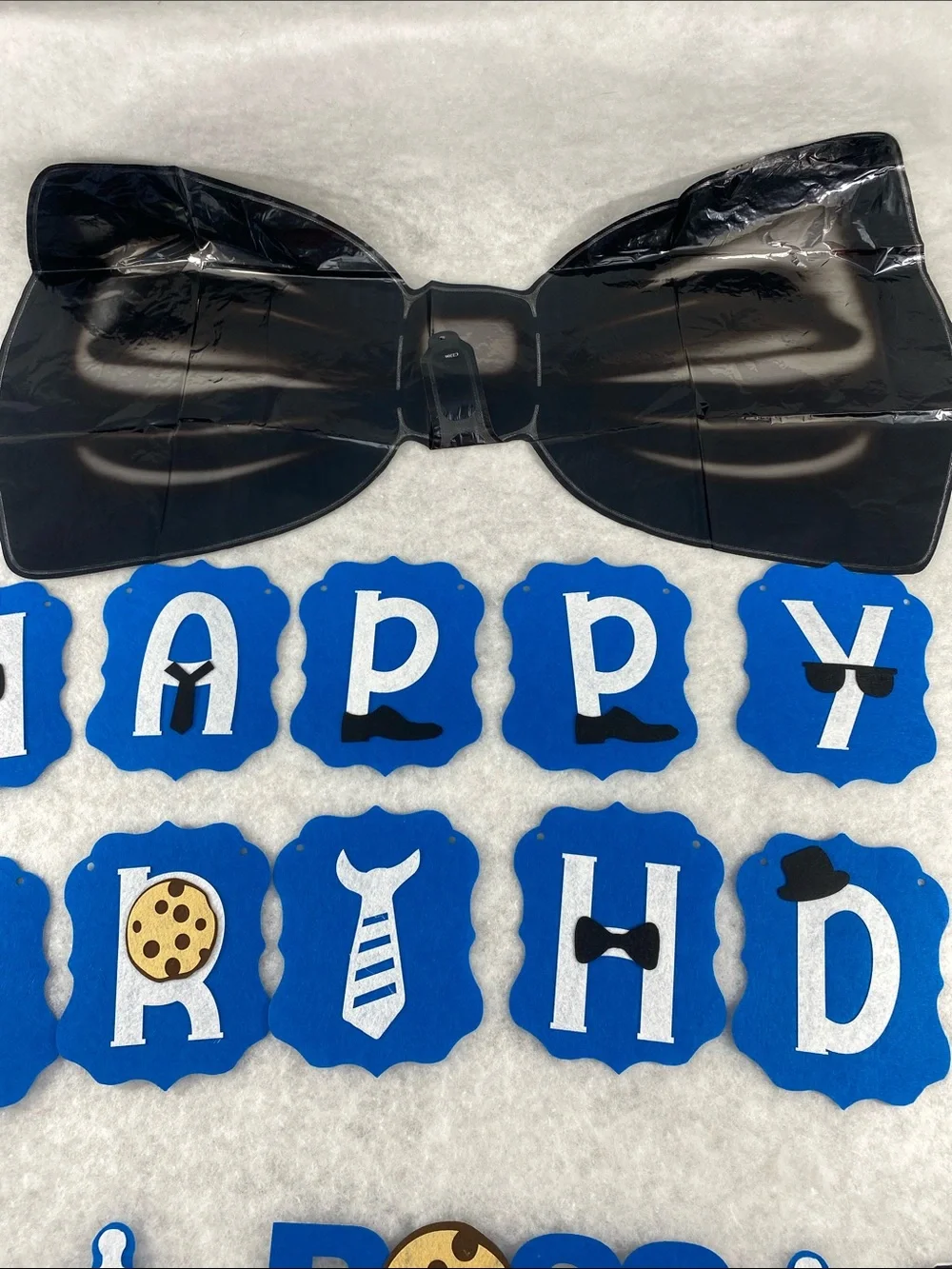 Birthday 'Boss' Banner Party Decoration in Blue and Black it’s a boy party decor